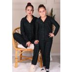 Niket Life EKOSE SÜET ANNE-KIZ PİJAMA TAKIMI KOYU YEŞİL