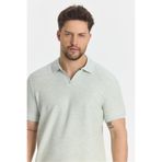 Nikol Erkek Mint Likralı Pamuk Karışımlı Esneyen Kumaş Spor Yaka Slim Fit Polo Yaka T-Shirt Turkuaz XL
