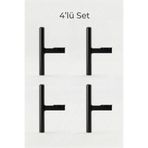 NİKSA METAL Füze Ayak Siyah-14cm4'lü Set-Modern Metal Mobilya Ayağı-Koltuk Kanepe Berjer Ayağı-Ünite Sehpa Ayağı
