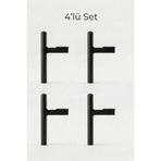 NİKSA METAL Füze Ayak Siyah-17cm4'lü Set-Modern Metal Mobilya Ayağı-Koltuk Kanepe Berjer Ayağı-Ünite Sehpa Ayağı
