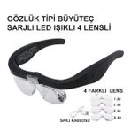 Nikula 11537DC 4 Farklı Lens Şarjlı Gözlük Büyüteç