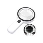 Nikula 30X 95 Mm Çift Hd Optik Cam Lens El Büyüteç 1 Uv 12 Led Işıklı