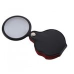 Nikula 5x 50 mm Cepte Taşınan Optik Lens Katlanabilir Deri Kaplama Mini Büyüteç