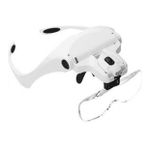 Nikula 9892B2 5 Lens 1.0x-3.5x 2 Led Işıklı ile Ayarlanabilir Gözlük Büyüteç