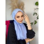 Nil Butik Bambu Kraş Şal - Bebe Mavi