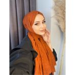 Nil Butik Bambu Kraş Şal - Kiremit