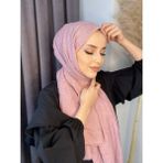 Nil Butik Bambu Kraş Şal - Pudra