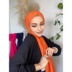 Nil Butik Bambu Kraş Şal - Turuncu