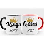 Nil Hediye Çiftlere Özel King Queens Kupa Bardaklar