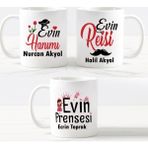 Nil Hediye Evin Hanımı Evin Reisi Evin Prensesi 3 Lü Set Kupa
