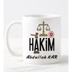Nil Hediye Hakim Temalı Beyaz Kupa