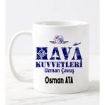Nil Hediye Hava Kuvvetleri Uzman Çavuşu Kupa Bardağı Beyaz
