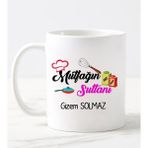 Nil Hediye Mutfağın Sultanı Temalı Beyaz Kupa
