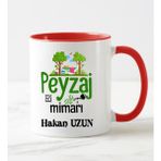 Nil Hediye Peyzaj Mimarı Temalı Kupa - Beyaz