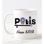 Nil Hediye Polis Temalı Beyaz Kupa