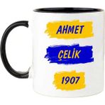 Nil Hediye Sarı Lacivert Taraftar Kupa Bardak - Siyah