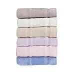 Nilan Jakarlı Bambu El Havlusu 50*90 6 Lı Paket - Renkli - 50 x 90 cm
