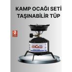 Nilavia Kompakt Kamp Ocağı Seti Gaz Tüplü Ayarlanabilir Alevli 400G Hafif Tasarım - AL002A-61UPY9 - Çok Renkli