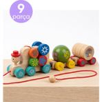 Nilberry Ahşap Tren Oyuncak 9 Parça – Çekmeli Eğitici Montessori Oyuncak, Mıknatıslı, Duyusal Gelişim