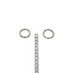 Nildenhobim Çanta Aksesuar Yaylı Halkalı Çanta Zincir Set - Zincir 110 cm - Halka Çap 2.5 cm Gümüş