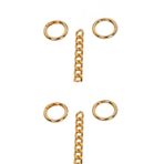 Nildenhobim Yaylı Halkalı Altın Renk Çanta Zincir Set Uzunluk : 110 Cm Halka : 2.5 Cm (2 Li Set) İkili Set Altın Renk