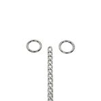 Nildenhobim Yaylı Halkalı Çanta Zincir Set Uzunluk 110 Cm Halka 2.5 Cm (1 Li Set) (Gümüş Renk)