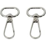 Nildenhobim Yaylı Kancalı Makrome Anahtarlık ve Çanta Aksesuarı Halka Çapı 2 cm (10 Adet ) - Gümüş