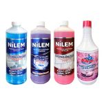 Nilem Banyo-Wc-Derz Temizleyici Ve Robot Süpürge Deterjanı 1 Lt 4 Lü Set
