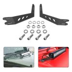 Nilight Jeep Wrangler JK 2007-2017 için 51 cm LED Işık Çubuğu Hood Montaj Braketleri, 2 Adet, Siyah, 2 Yıl Garanti