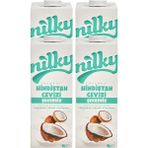 Nilky Nilky şekersiz Hindistan Cevizi Sütü Glütensiz Bitkisel Bazlı Laktosuz VEGAN4X1 Lt