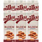 Nilky Şekersiz Badem Sütü 6x1 lt Glütensiz Laktosuz Vegan Bitkisel Bazlı Ürün