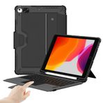 Nillkin iPad 9. Nesil Kılıf 10,2 inç Çıkarılabilir Klavye, Trackpad, Kalem Tutucu, Slayt Kamera Kapağı iPad 7./8./9. Nesil Klavye ile Uyumlu Kılıf (Siyah)