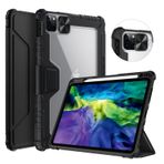 Nillkin iPad Pro 11 inç 2021/2020 (3. / 2. Nesil), iPad Air 10.9 / Air 4. 2020, [Kaydırmalı Kamera Kapağı, Dahili Kalem Tutucu] Otomatik Uyuma ile Akıllı Koruyucu Stand Kılıfı