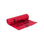 Nilplast Tıbbi Atık Poşeti 80x110 800 gr 10 Adet Rulodan 5 Rulo