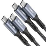 Nimaso USB C Kablosu [2'li Paket 2M], USB C - USB C Şarj Kablosu [20V/3A/60W], USB Tip C PD Kablosu Samsung Galaxy S21 Ultra S20/Note20 Ultra,Note10,A80,Google Pixel 3a/4 XL, Pro 11 2021, MacBook Pro için