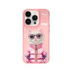 Nimmy iPhone 15 Uyumlu 3D Gözlük Fermuar Beauty Kedi Nakış İşlemeli Kabartmalı Cool Cute Kılıf