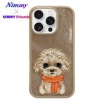 Nimmy iPhone 16 Pro Max Uyumlu 3D Göz Köpek Detaylı Gerçek Nakış İşlemeli Kabartmalı New Big Eyes Kılıf