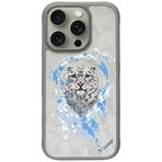 Nimmy iPhone 16 Pro Max Uyumlu MagSafe Özellikli Gerçek Nakış İşlemeli Leopar Desenli Dazzling Kılıf