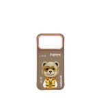 Nimmy Iphone 17 Pro Max 3d Gözlük Bear Ayıcık Detaylı Nakış İşlemeli Kabartmalı Cool Cute Telefon Kılıfı