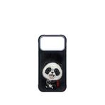 Nimmy Iphone 17 Pro New Big Eyes 3d Göz Panda Detaylı Nakış İşlemeli Kabartmalı Telefon Kılıfı Kılıf - Siyah