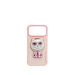 Nimmy Iphone 17 Pro Uyumlu Magsafe Stant Özellikli 3d Gözlük Fermuar Kedi Detaylı Cool Cute Telefon Kılıfı - Pembe