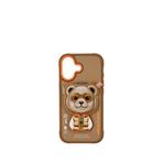 Nimmy Iphone 17 Uyumlu Magsafe Stand Özellikli 3d Gözlük Ve Fermuar Bear Nakışlı Cool Cute Telefon Kılıfı