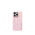 Nimmy Magnetic Fashion Stone Iphone 16 Pro Magsafe Uyumlu Telefon Kılıfı - Pembe