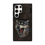 Nimmy Samsung S24 Ultra Uyumlu 3D Göz Kurt Detaylı Nakış İşlemeli Kabartmalı Raptor Kılıf