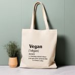 Ninastore %100 Pamuklu Tote Çanta, Vegan Tanımı. Çevre Dostu Alışveriş Çantası, Ömür Boyu Çanta. - Renkli