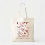 Ninastore Bekarlığa Veda Partisi Çantası: Lucky In Love Vegas Tasarımı (Pamuklu Kanvas) - Renkli