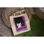 Ninastore Beyaz Kedi ve Siyah Kedi Tote Çantası - Sevimli Tote Çanta, Tote Çanta, Kitap Çantası, Estetik Tote Çanta, Estetik Tote Çanta, Alışveriş Çantası, Kedi Tote Çantası - Renkli