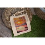 Ninastore Gün Batımında Kiraz Çiçekleri - Şirin Tote Çantalar, Hediye Tote Çanta, En Iyi Tote Çanta, Kitap Çantası, Kanvas Çanta, Tote Çanta, Alışveriş Çantası, Japon Tote Çantası - Renkli