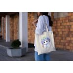 Ninastore Kedi Yaban Mersini Şapka Tote Çantası - Kedi Tote Çantası, Estetik Tote Çantası, Tote Çantası Kanvas Çanta, Kanvas Tote Çantası, Kitap Çantası, Alışveriş Çantası - Renkli