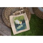 Ninastore Su Kedisi Tote Çantası - Sevimli Tote Çanta, Estetik Tote Çanta, Hediye Tote Çanta, Kanvas Çanta, Kitap Çantası, Tote Çanta, Alışveriş Çantası, Kedi Tote Çantası - Renkli